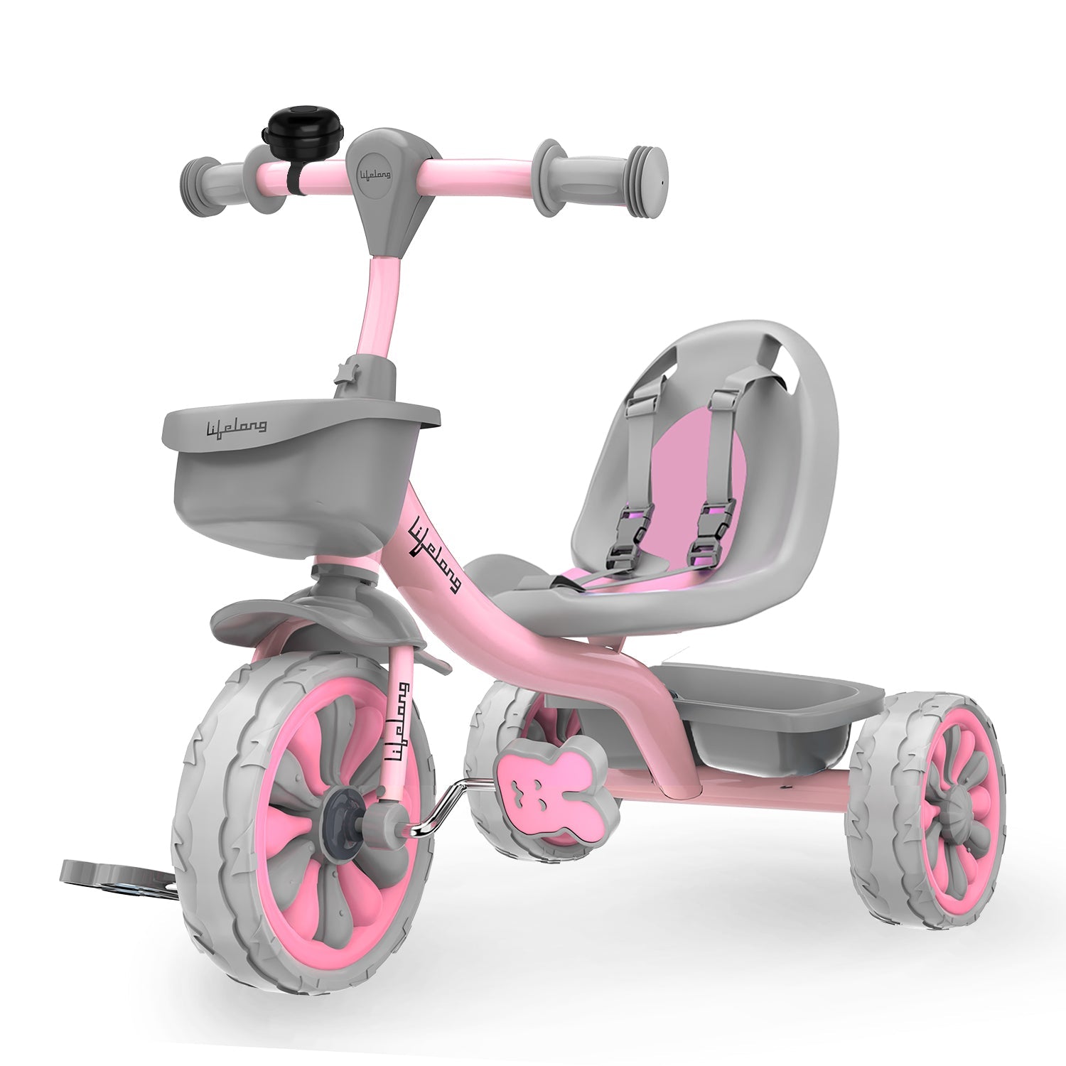 Kids Trike Cycle, Pink & Grey