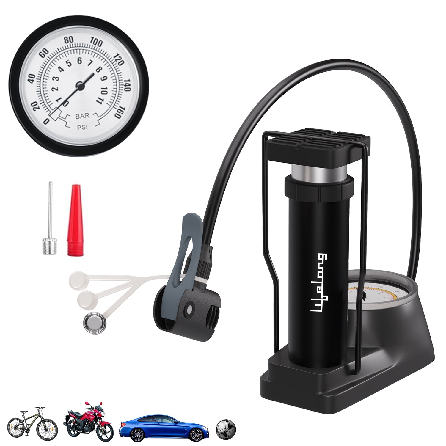 Lifelong Bicycle Air Pump with Meter Lifelong Online