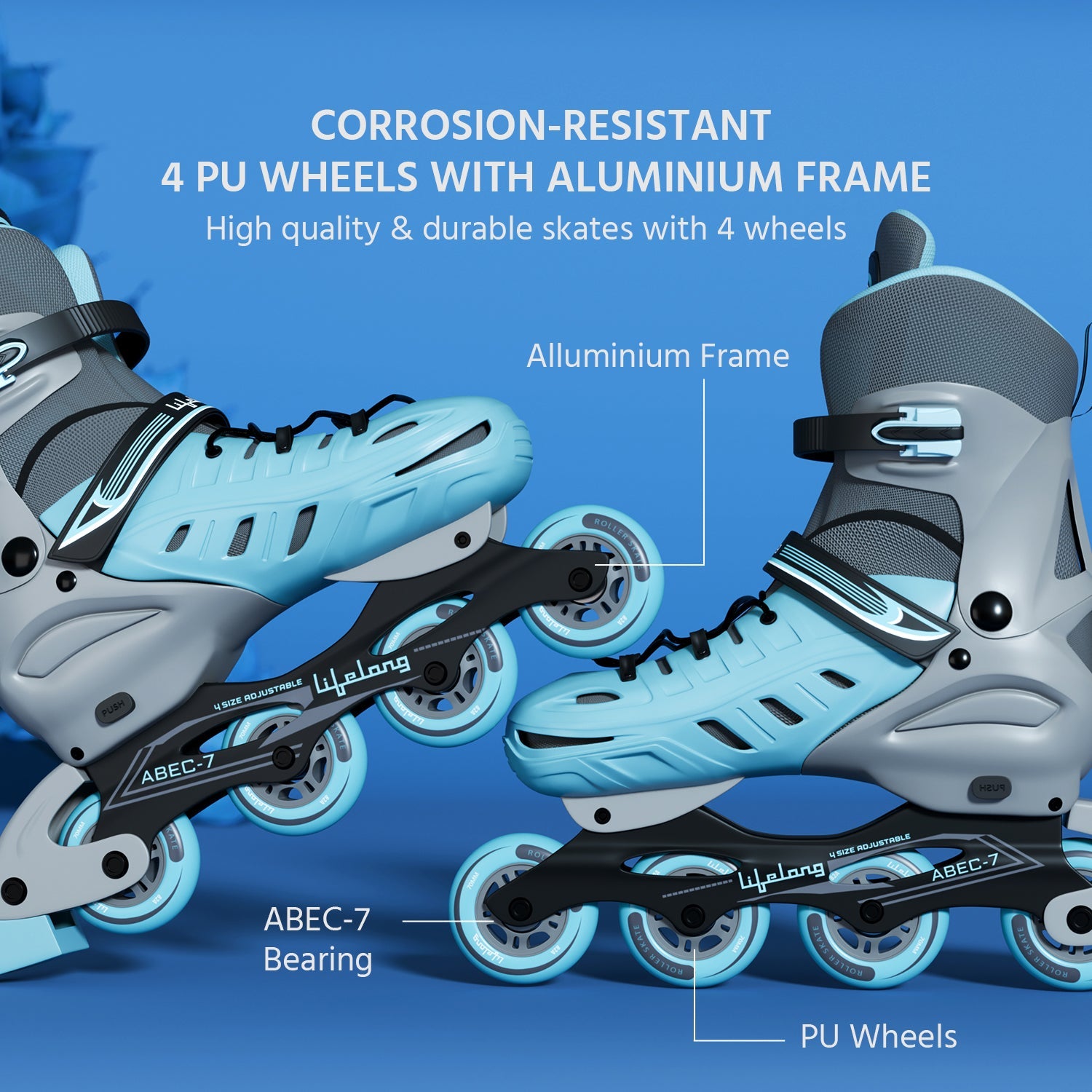 Inline Skates for Elevated Skating Experience Euro Shoe Size 35-38