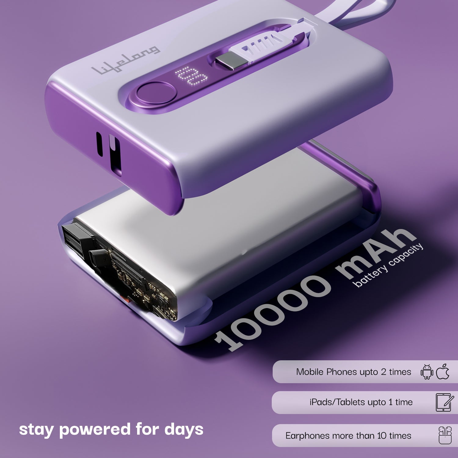 10000mAh Mini Power Bank - Fast Charging