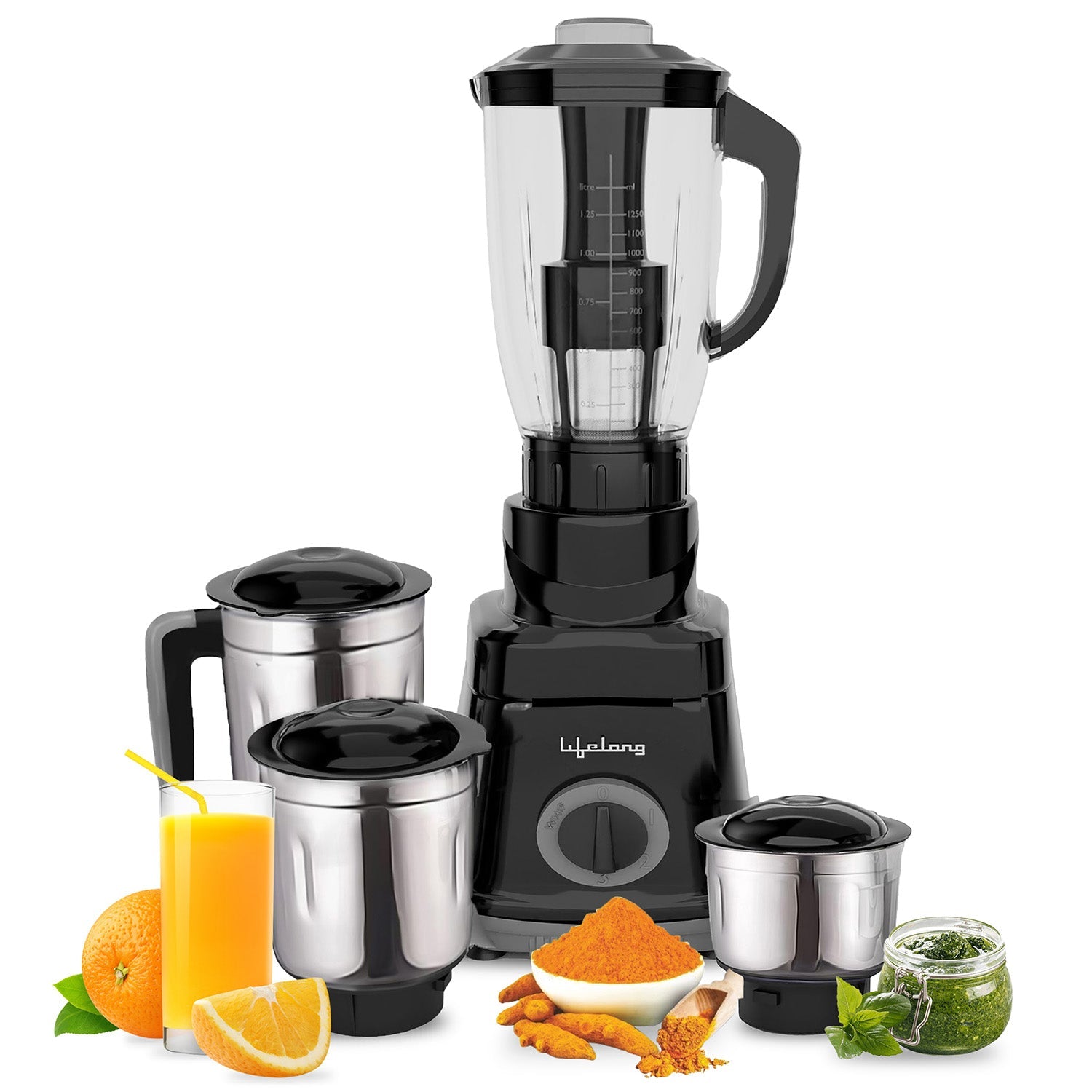 750W Juicer Mixer Grinder with 4 Jars