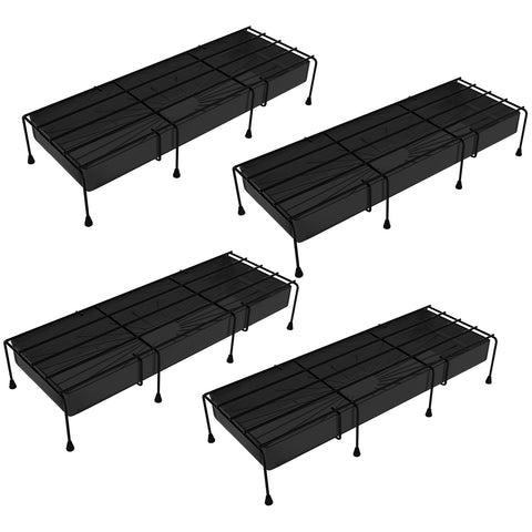 Set of 4 Plant Stands with Tray