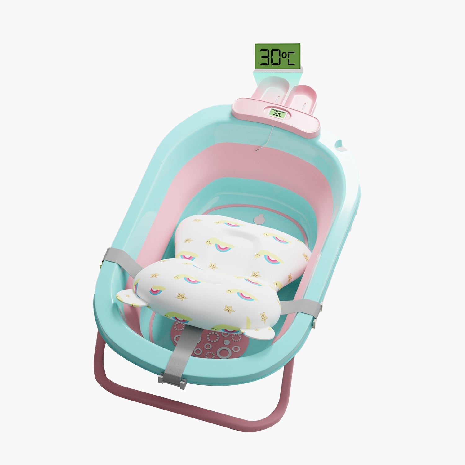 Foldable Baby Bath Tub with Thermometer