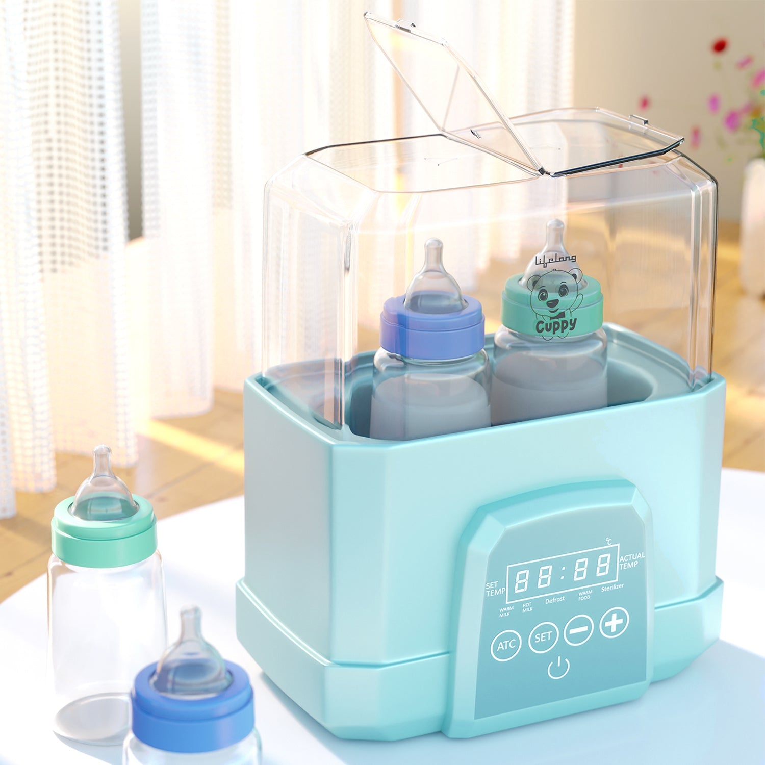 2-in-1 Bottle Warmer and Sterilizer for 2 Bottles