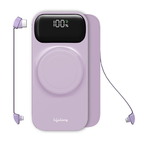 Wireless Power Bank 10000mAh-Purple