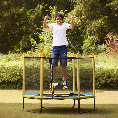 55-Inch Kids Trampoline with Circular Base