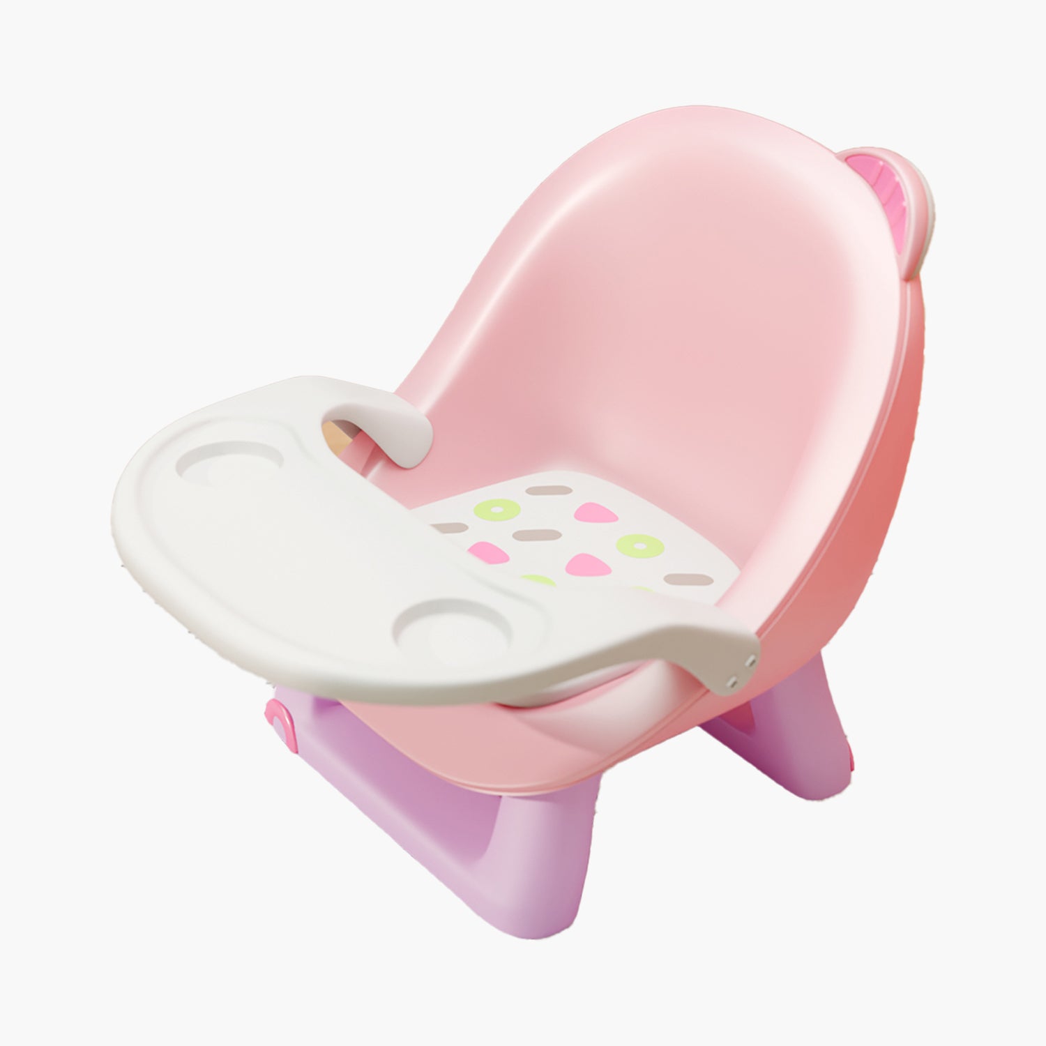 Baby Chair with Detachable Food Tray - Pink & Purple