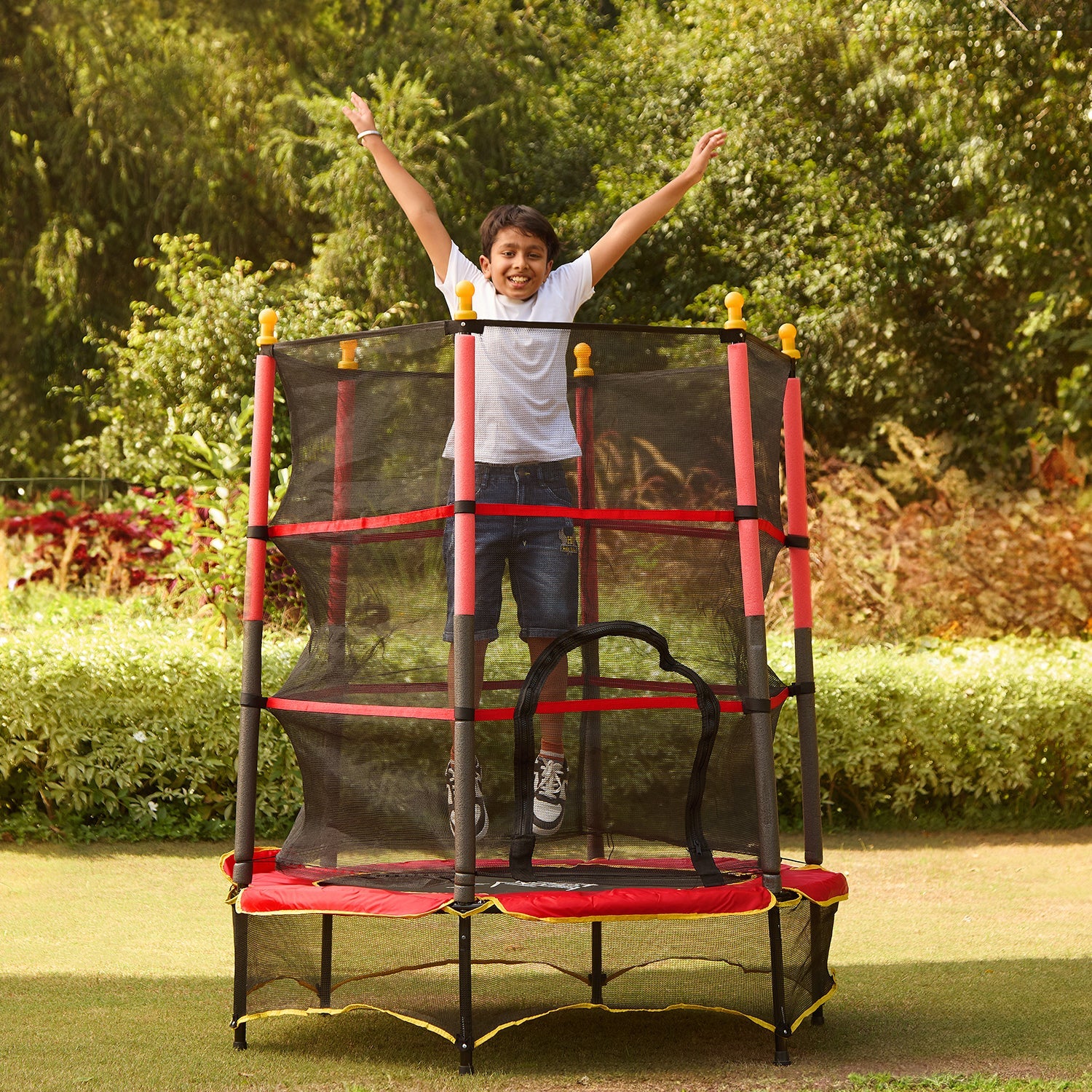 55-Inch Kids Trampoline with Safety Net