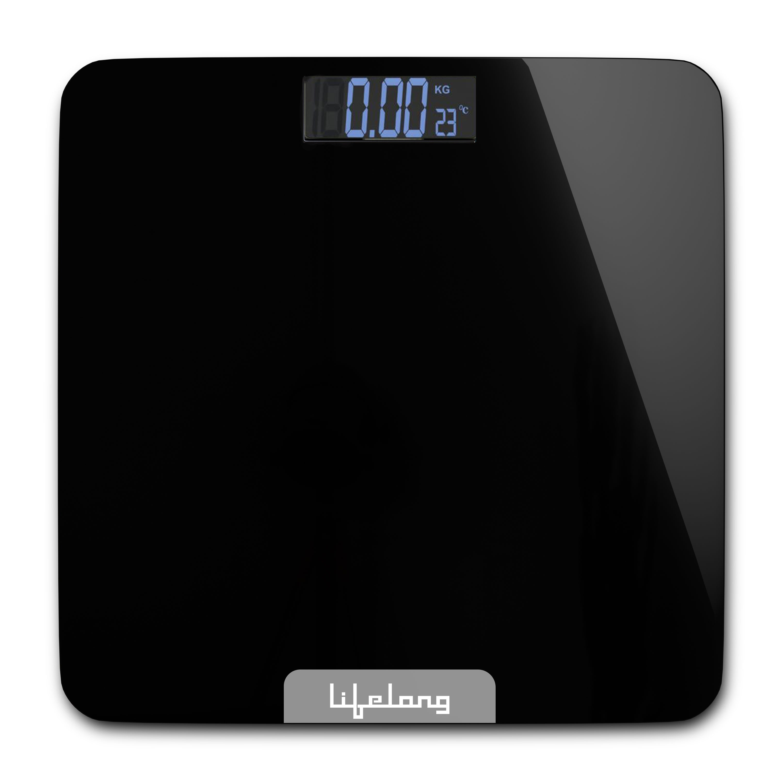 Digital Weighing Machine with LCD Display-Black