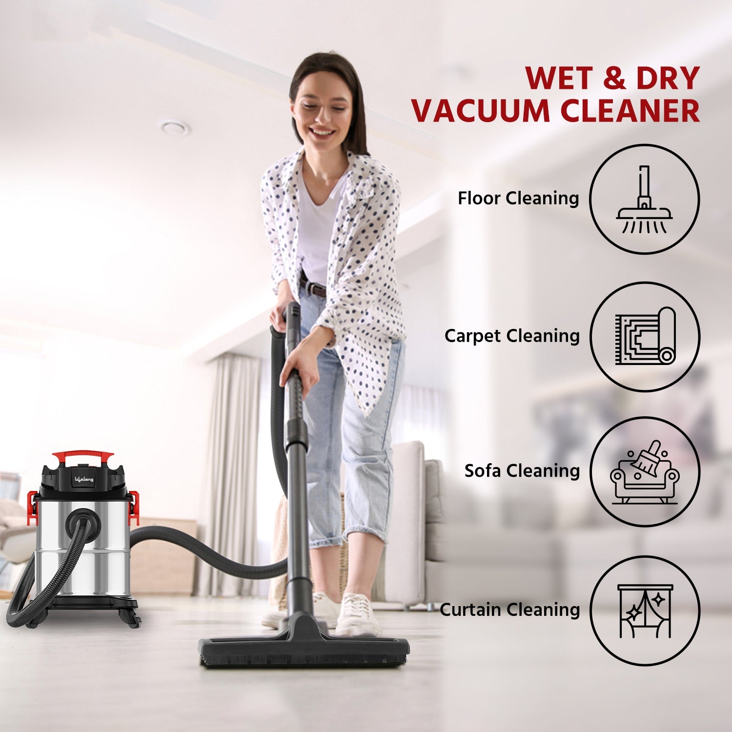 Aspire ZX Wet & Dry Vacuum Cleaner, 1200 Watts