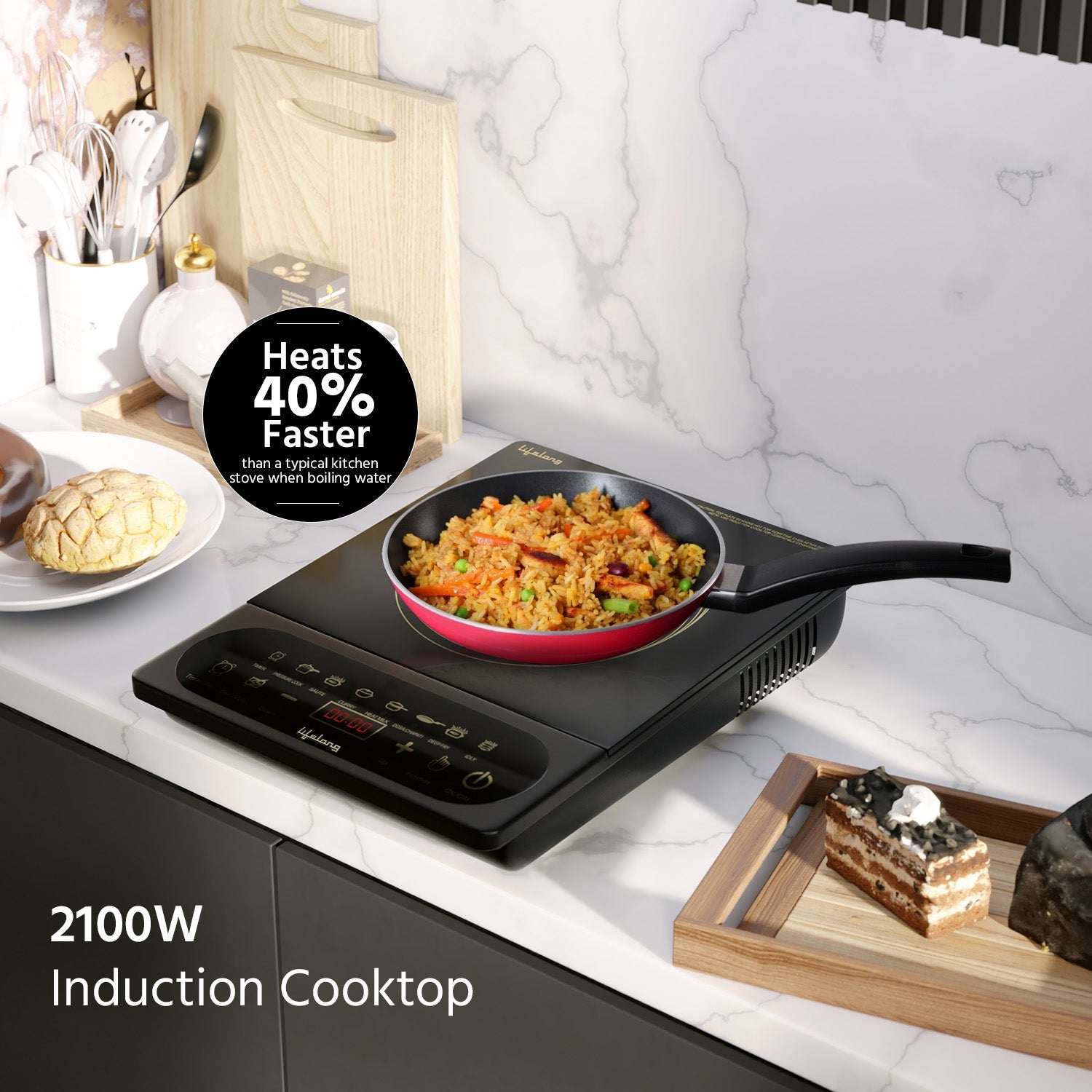 2100-Watt Induction Cooktop for Precision Cooking