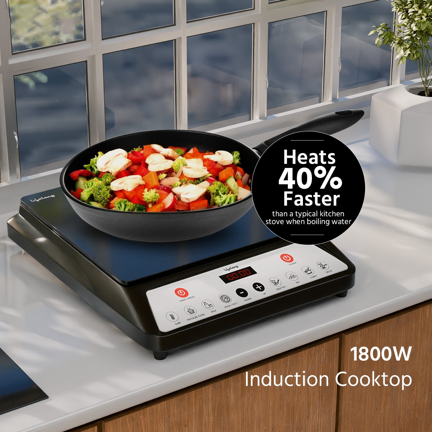 1800 Watt Induction Stove with Preset Menus