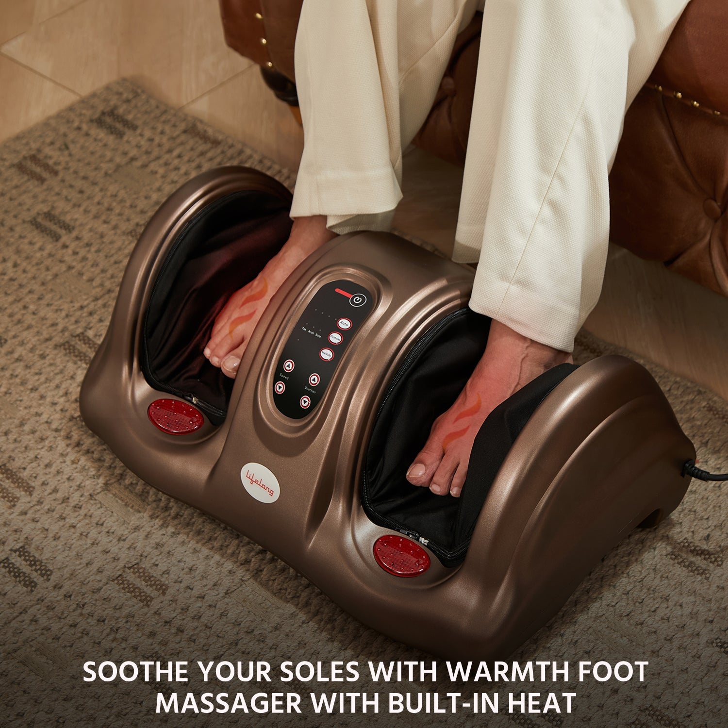 Foot Massager with Heat & Kneading Function