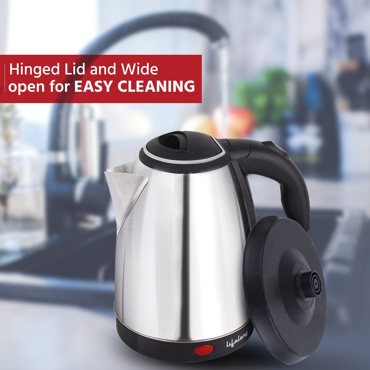 1.5L Electric Kettle with Stainless Steel Body