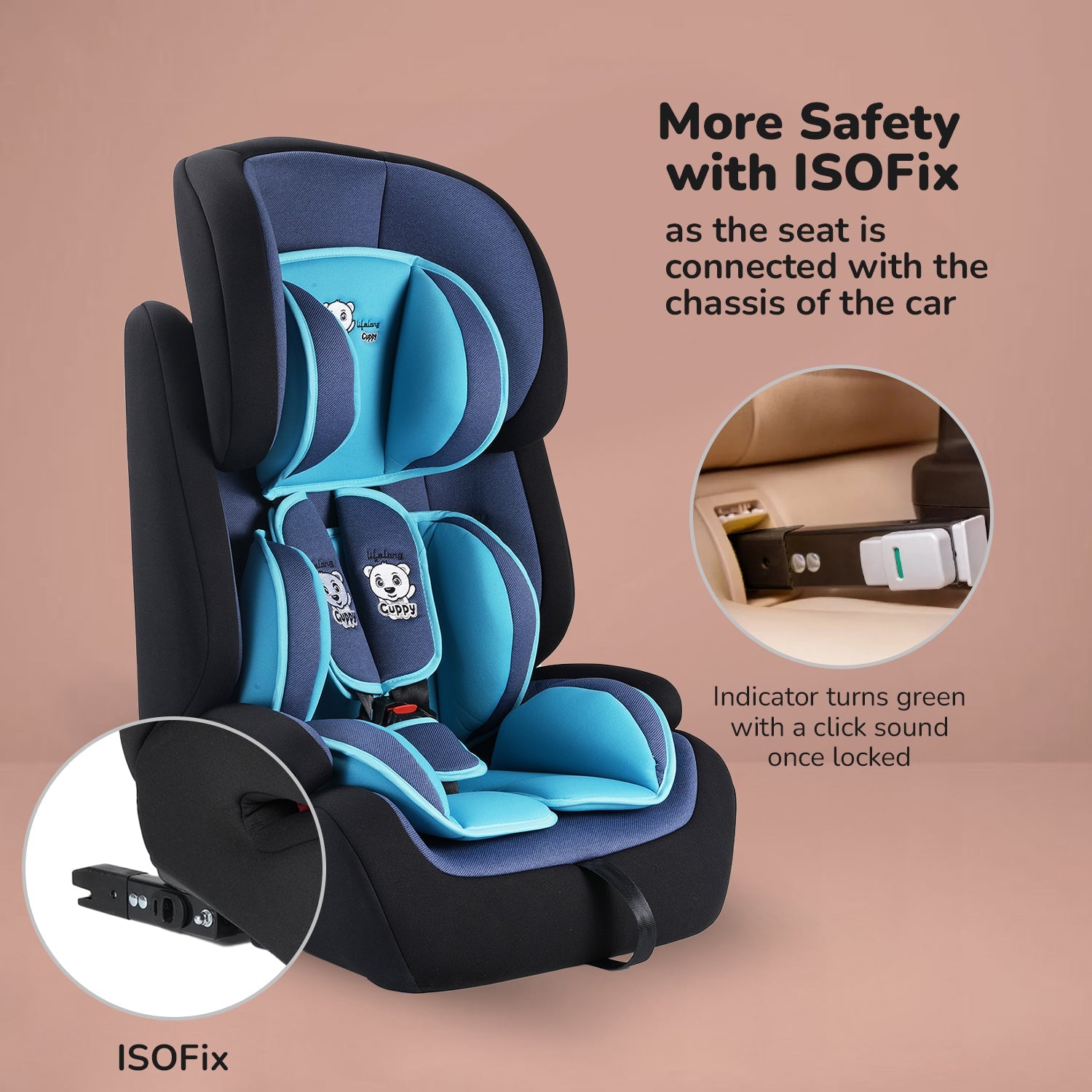 Isofix Car Seat for 9 Months to 12 Years