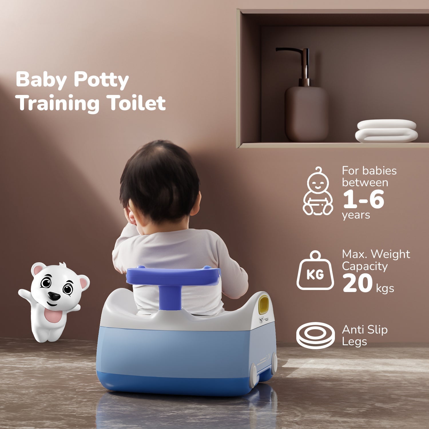 3-in-1 Baby Potty Training Seat with Step Stool