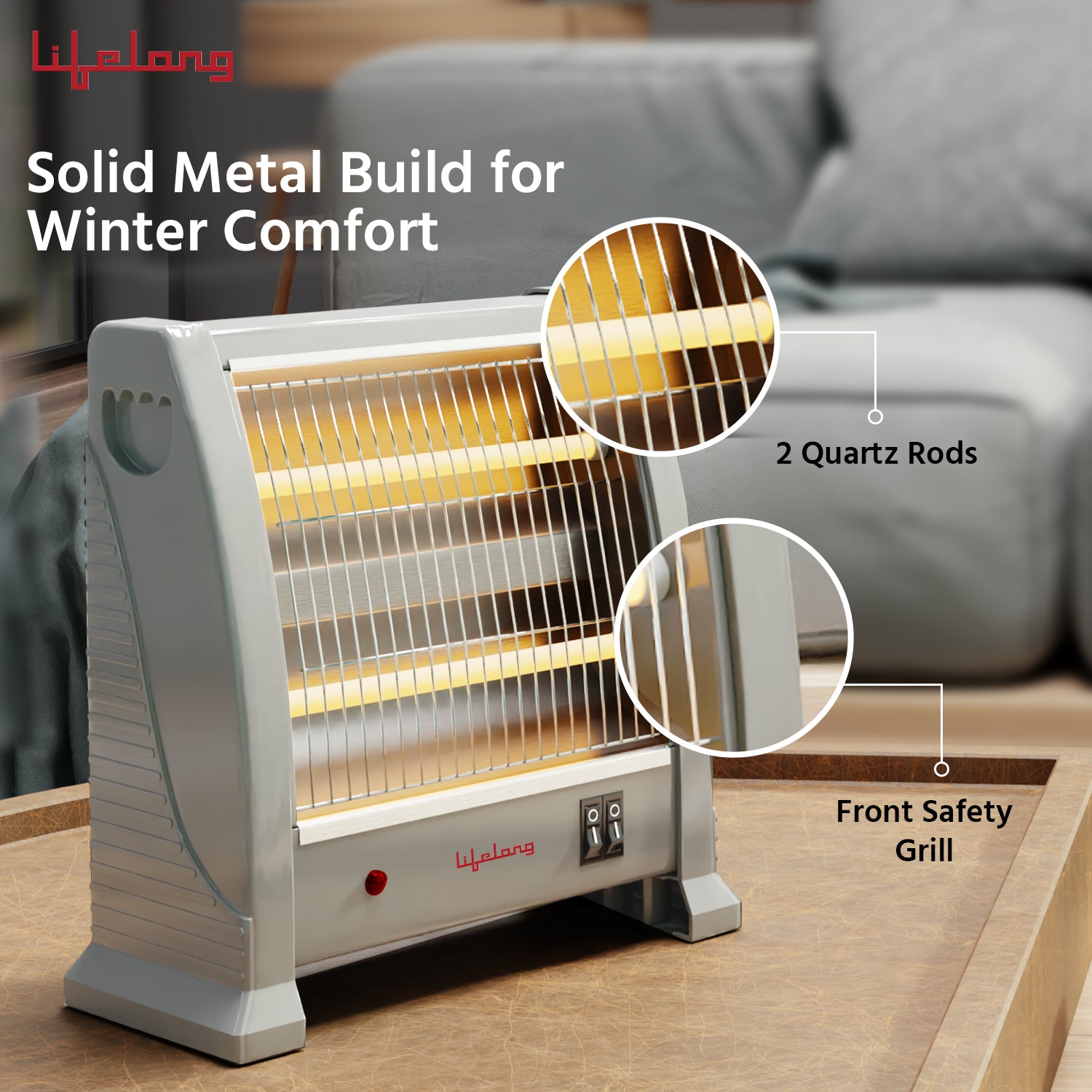 Dyno 800 Watts Quartz Room Heater for Home