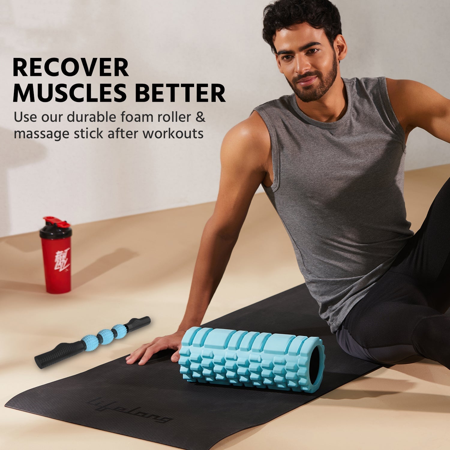 Yoga Roller for Muscle Recovery & Flexibility