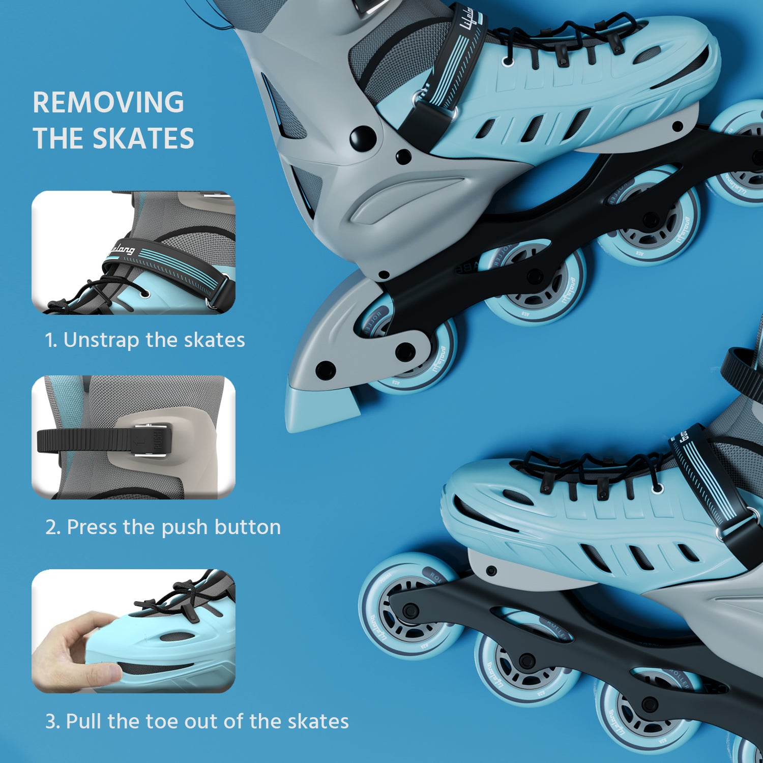 Inline Skates for Elevated Skating Experience Euro Shoe Size 39-42