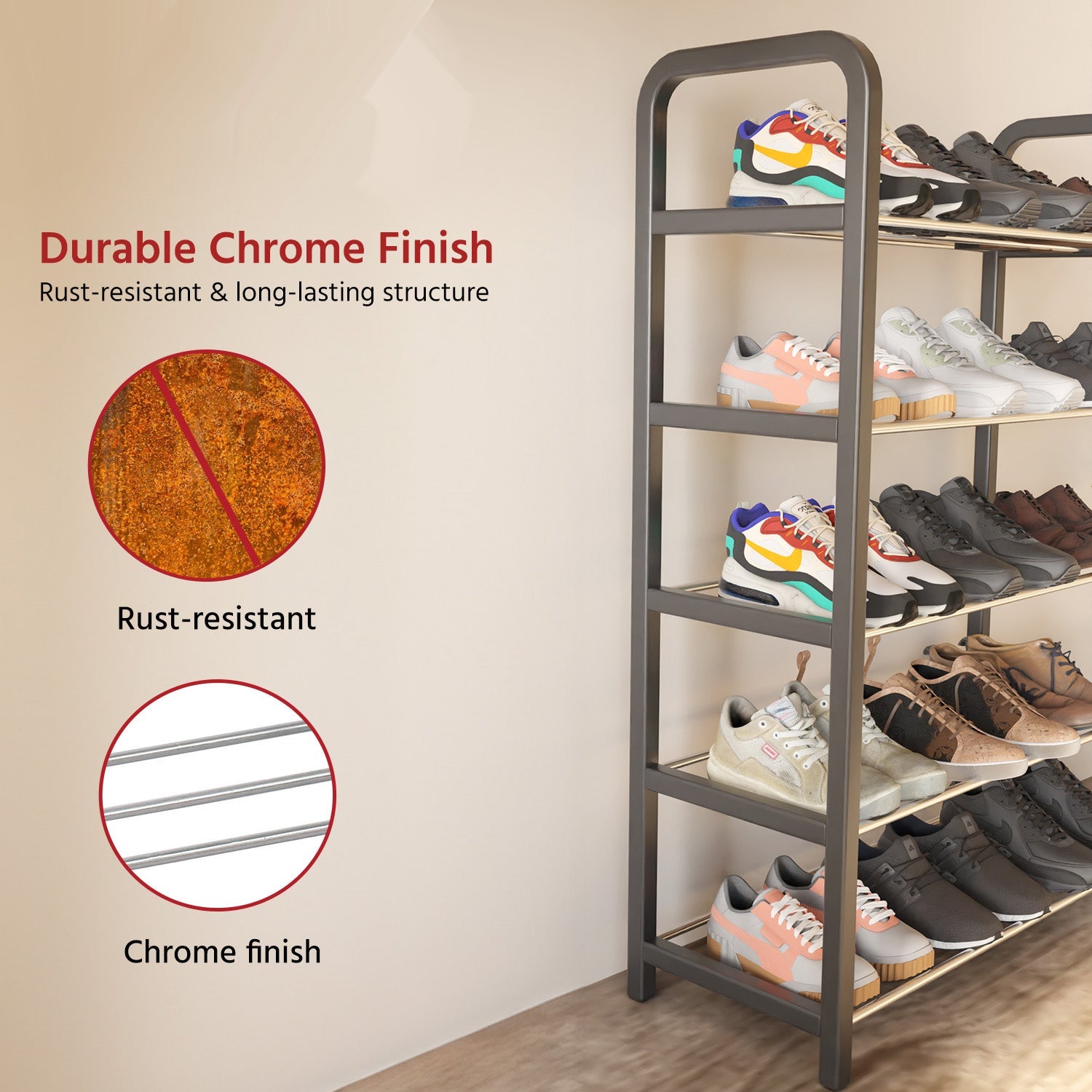 5-Tier Shoe Rack for Home Organizer