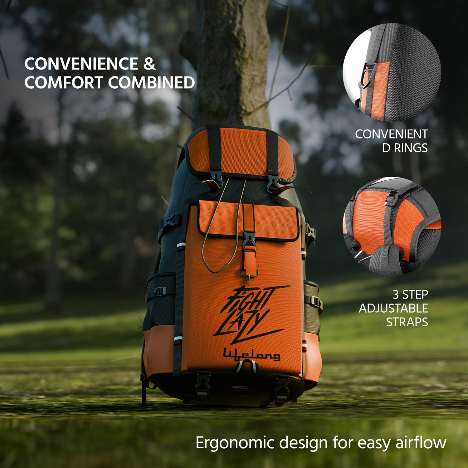 Trekking Backpack with Padded Support