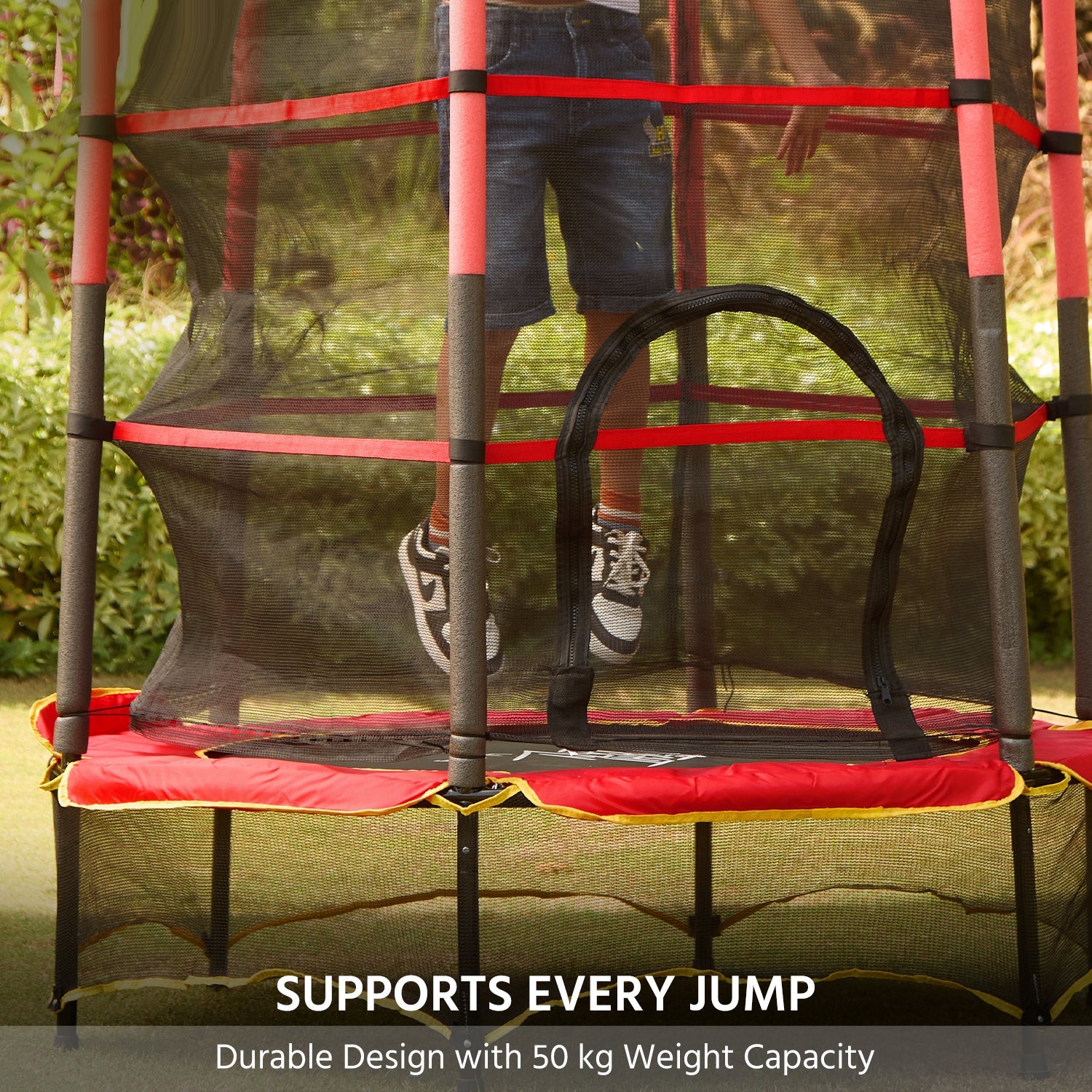 55-Inch Kids Trampoline with Safety Net