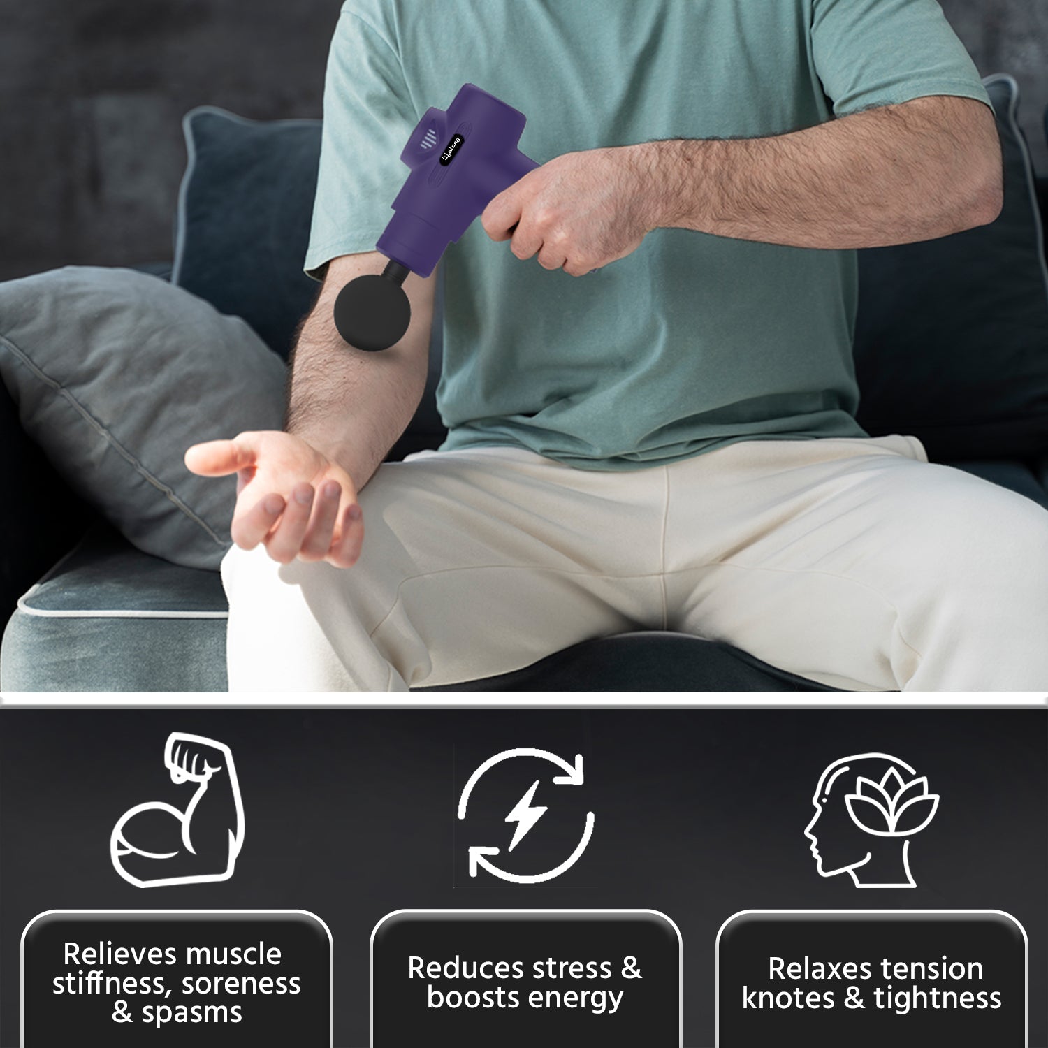 Gun Massager for Pain Relief - Rechargeable