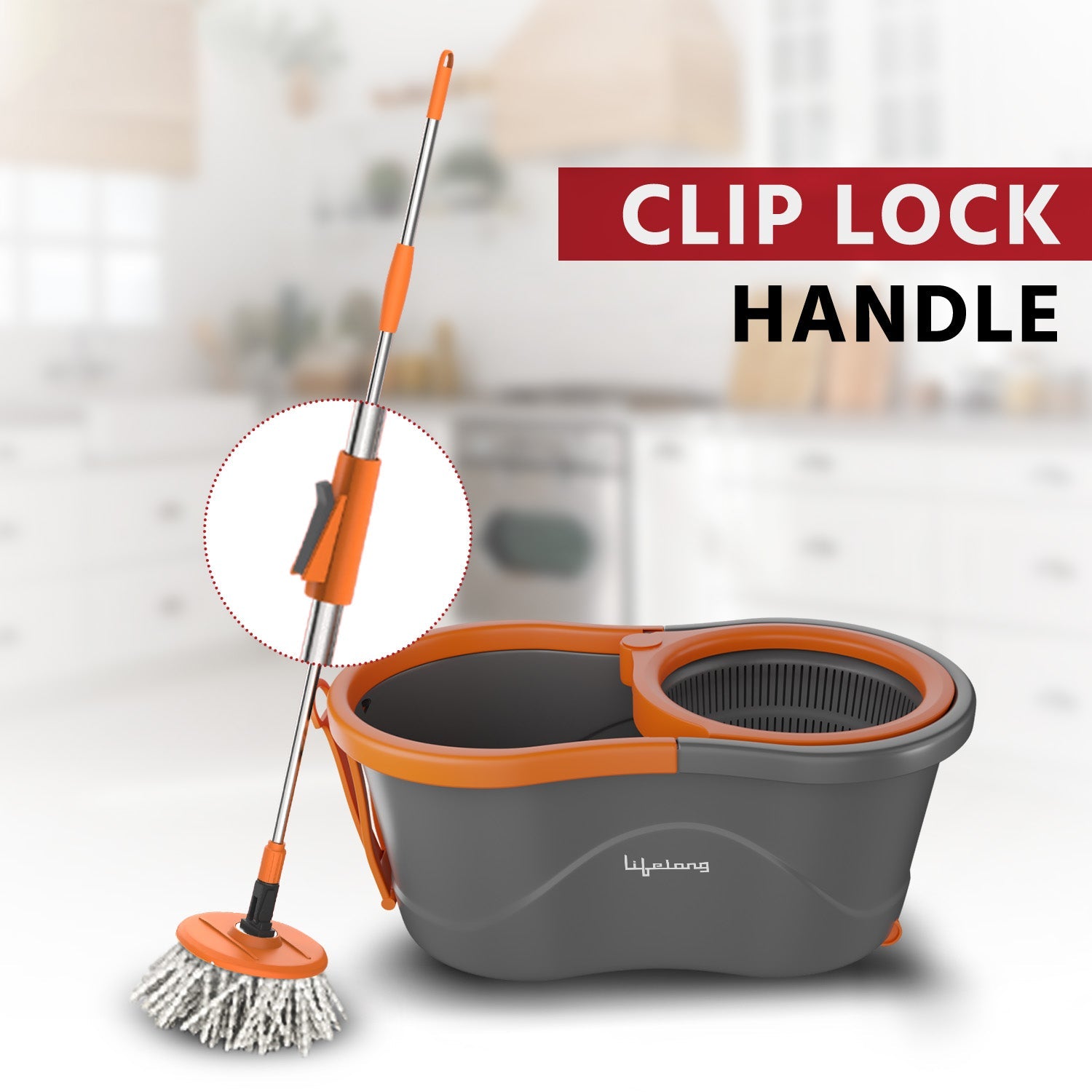 360° Spin Floor Mop Set with Bucket