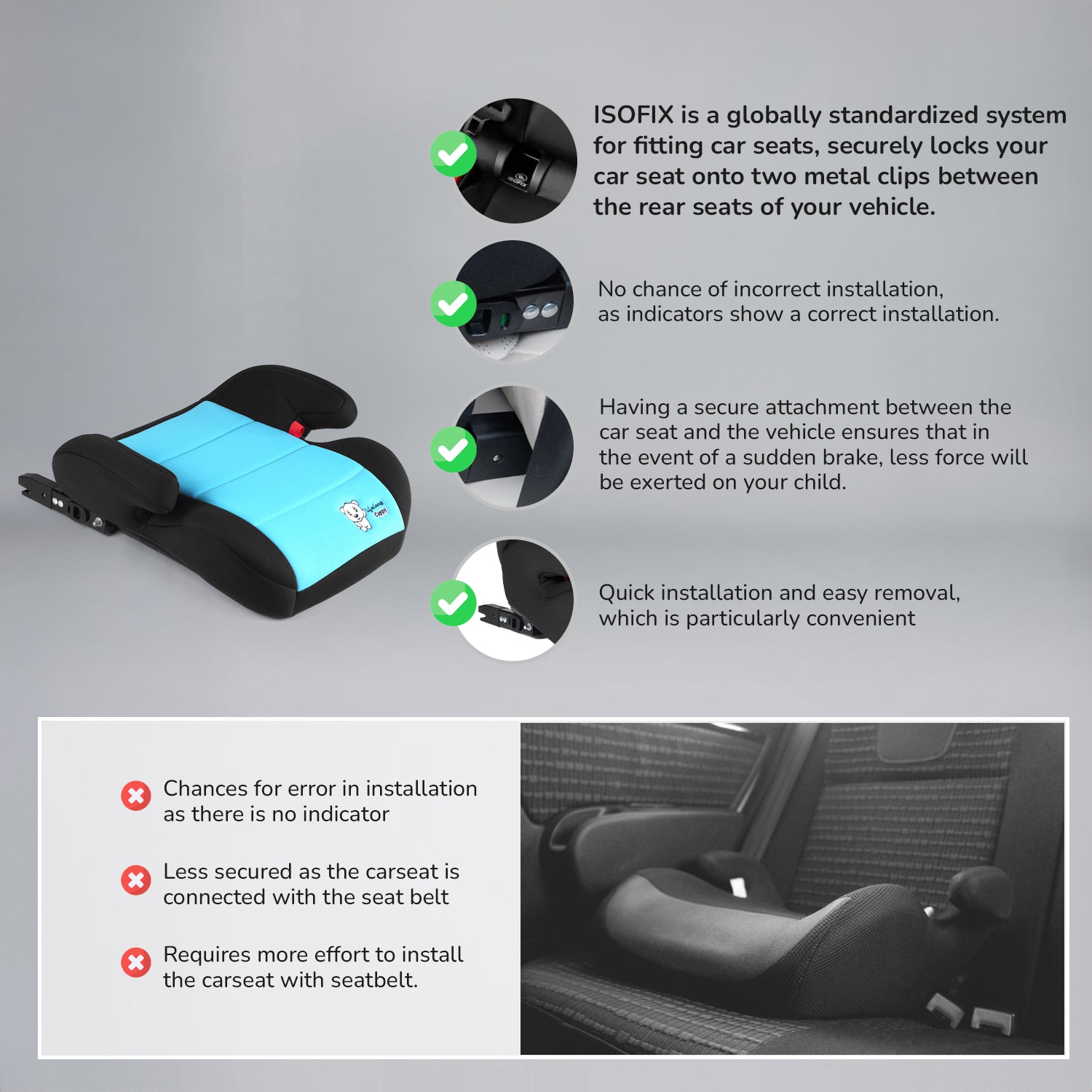 Booster Isofix Car Seat for Kids