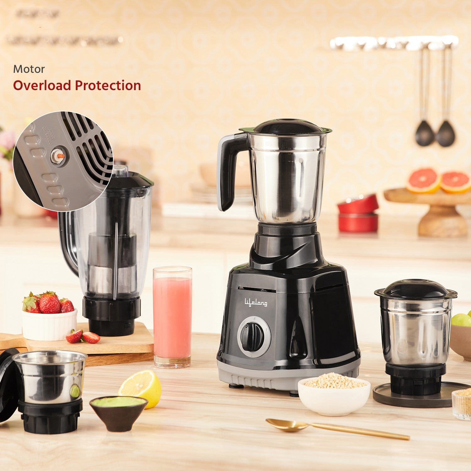 750W Juicer Mixer Grinder with 4 Jars