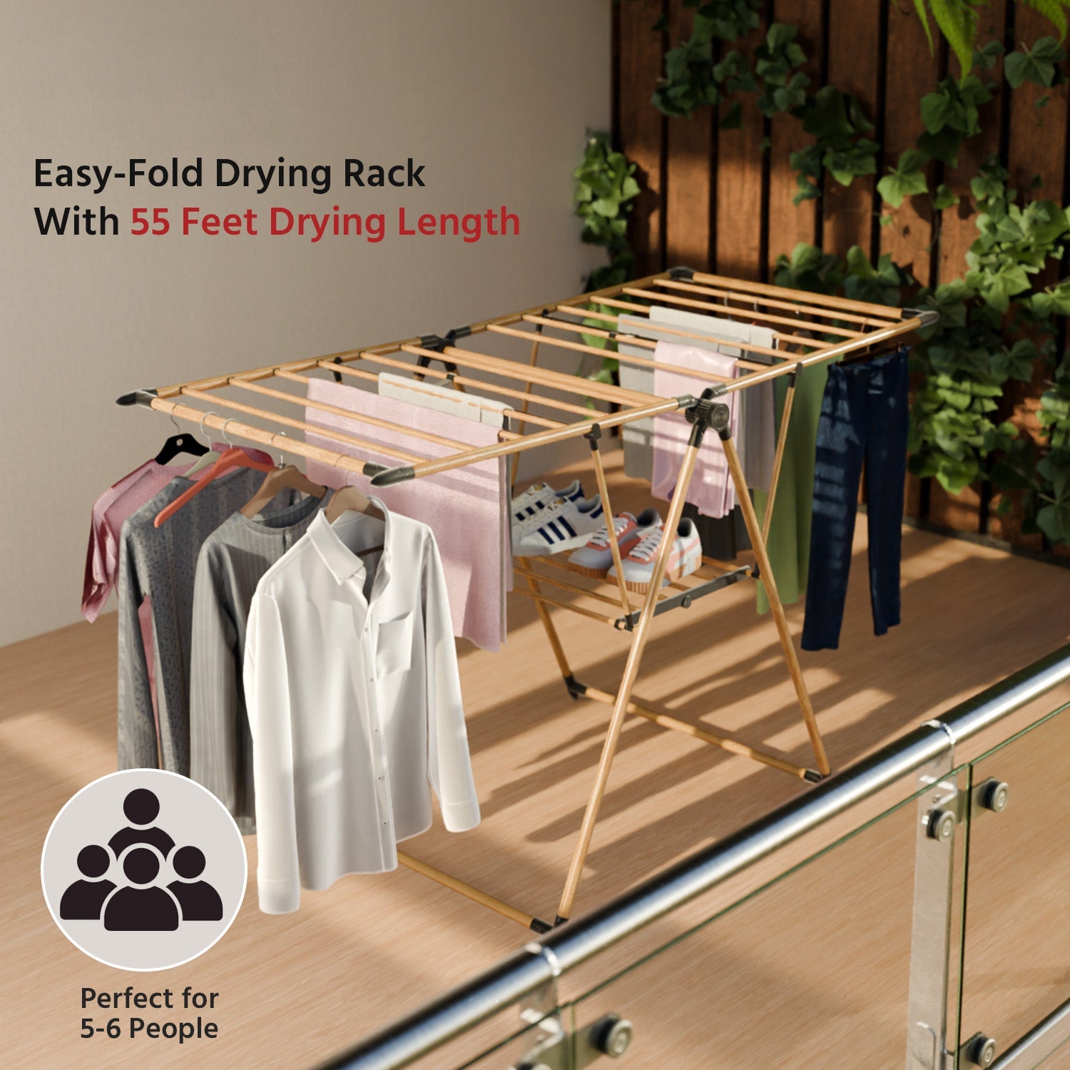 Foldable Clothes Drying Stand