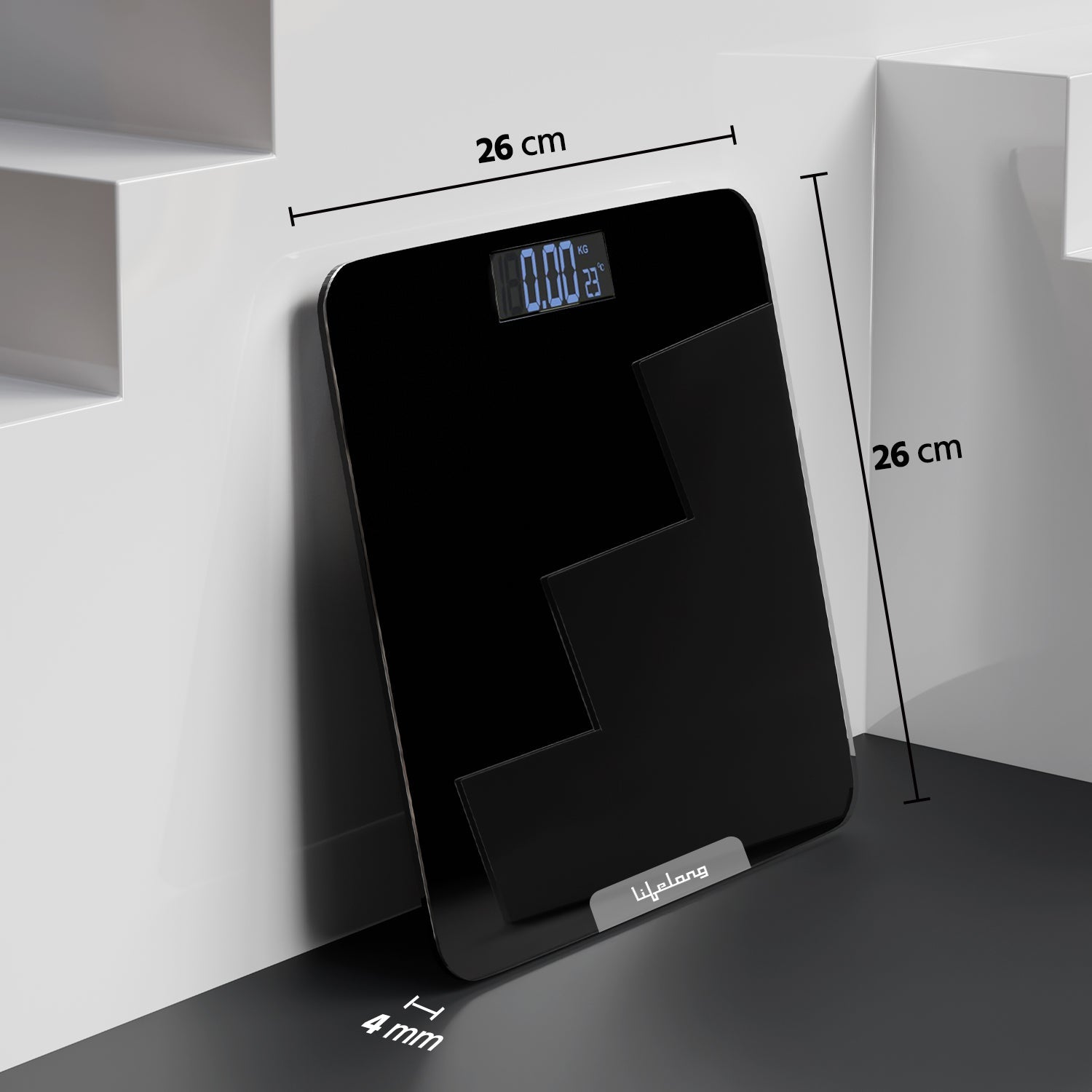 Digital Weighing Machine with LCD Display-Black