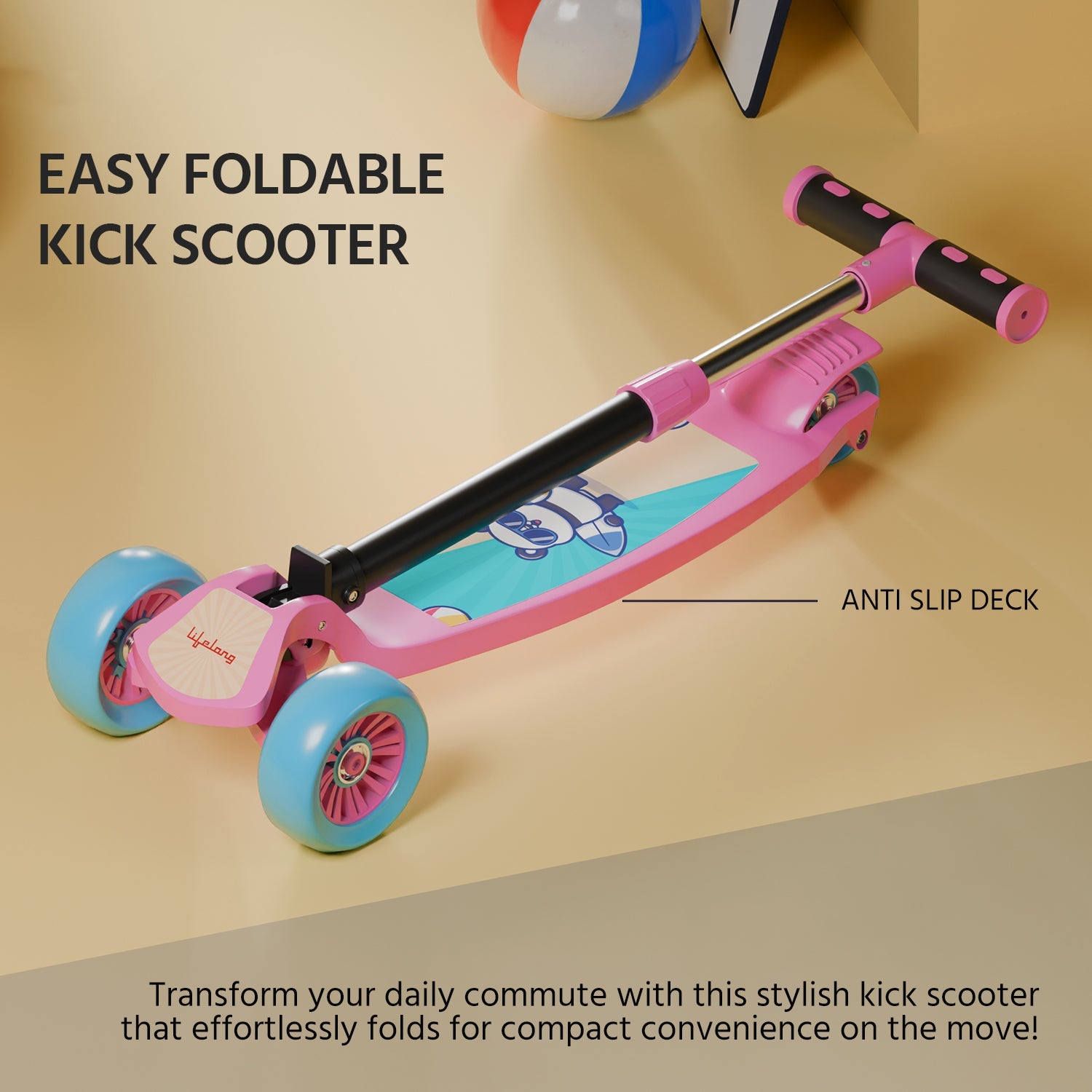 Foldable Kick Skating Cycle