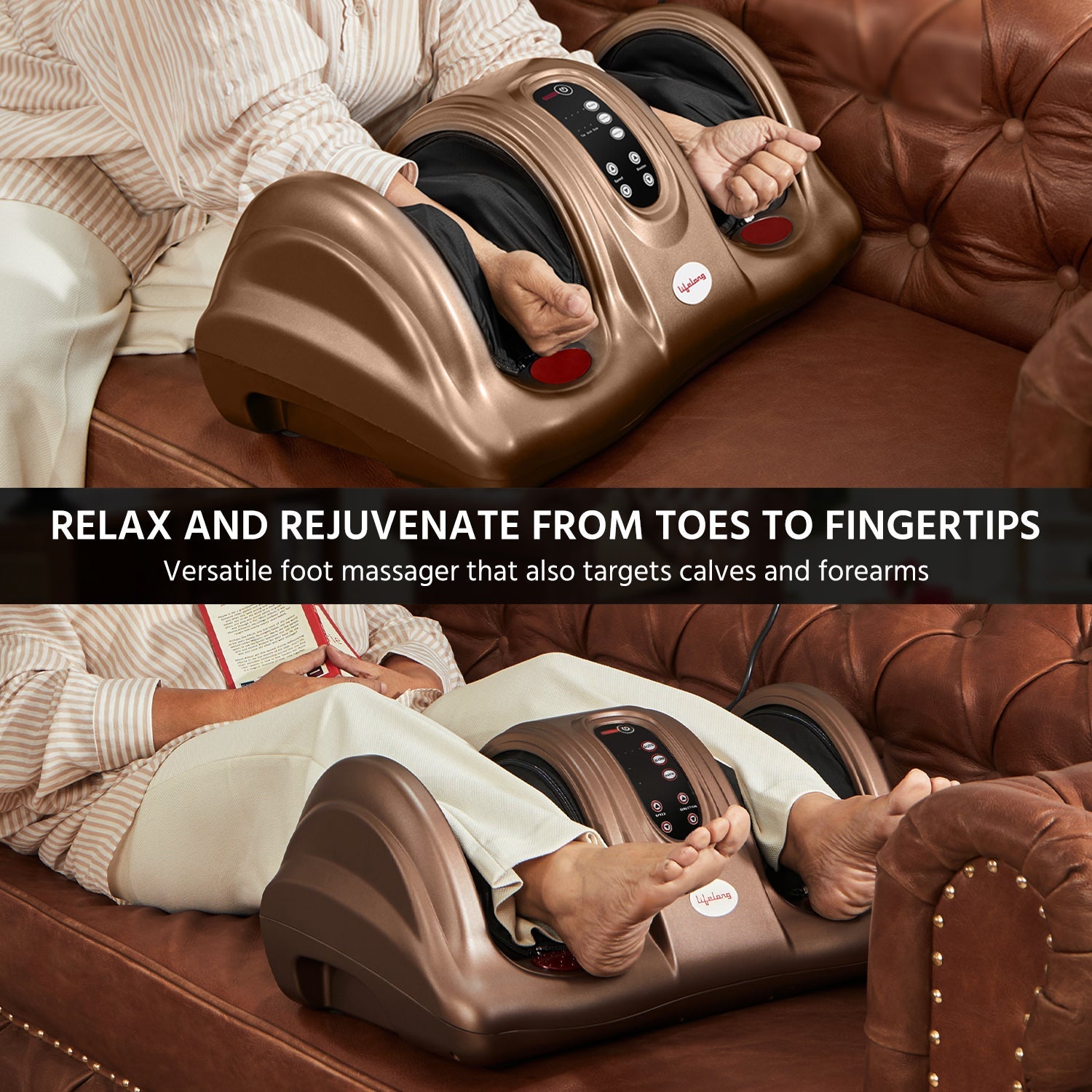 Foot Massager with Heat & Kneading Function