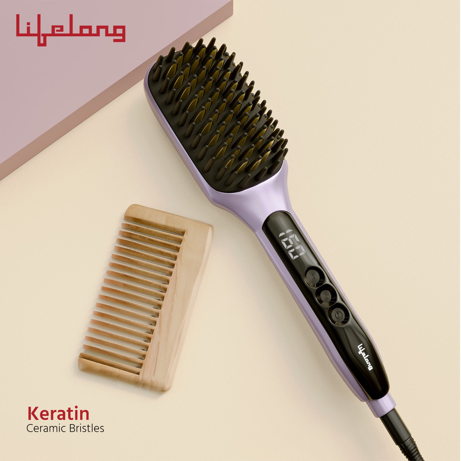 Lifelong Hair Straightener Comb | 1 Year Warranty | Hair Straightener Brush for Women