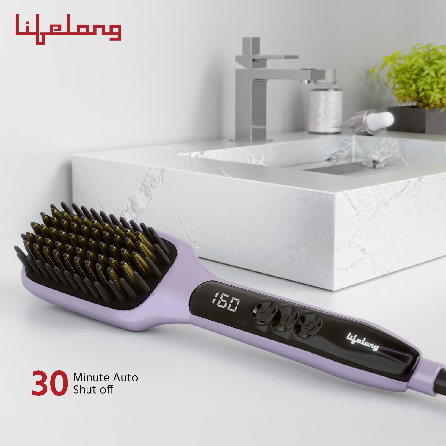 Lifelong Hair Straightener Comb | 1 Year Warranty | Hair Straightener Brush for Women