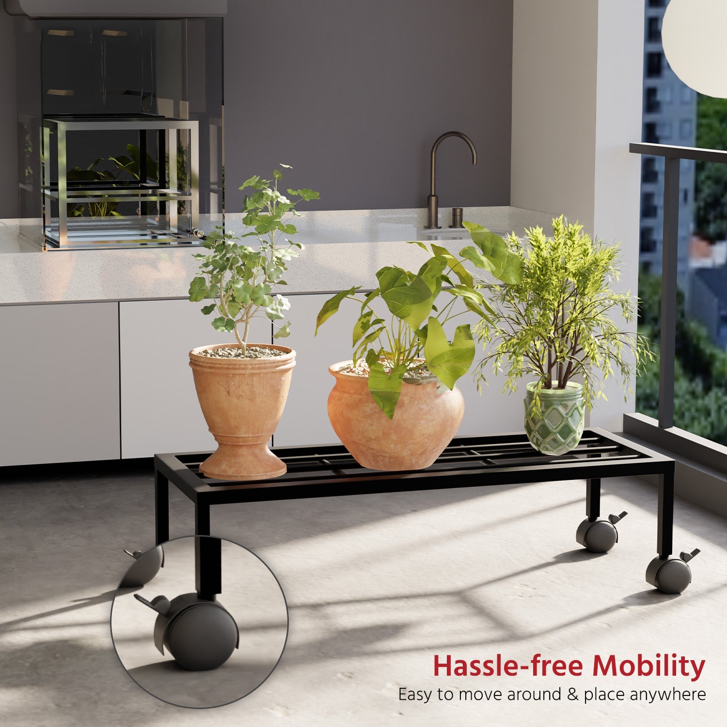 Wheeled Plant Stand Set